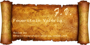 Feuerstein Valéria névjegykártya